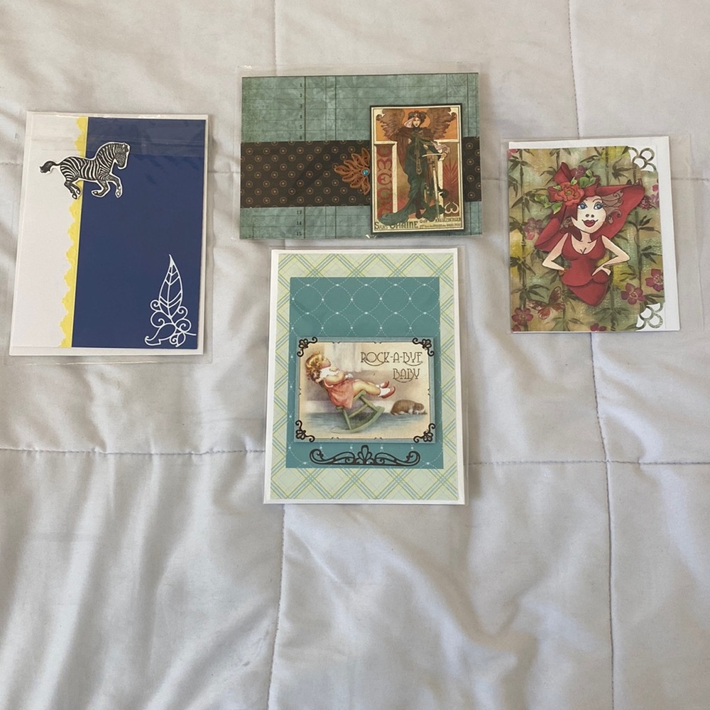 ♻️Homemade Card Bundle (Set One)(4 Cards) Unopened and New!! ♻️